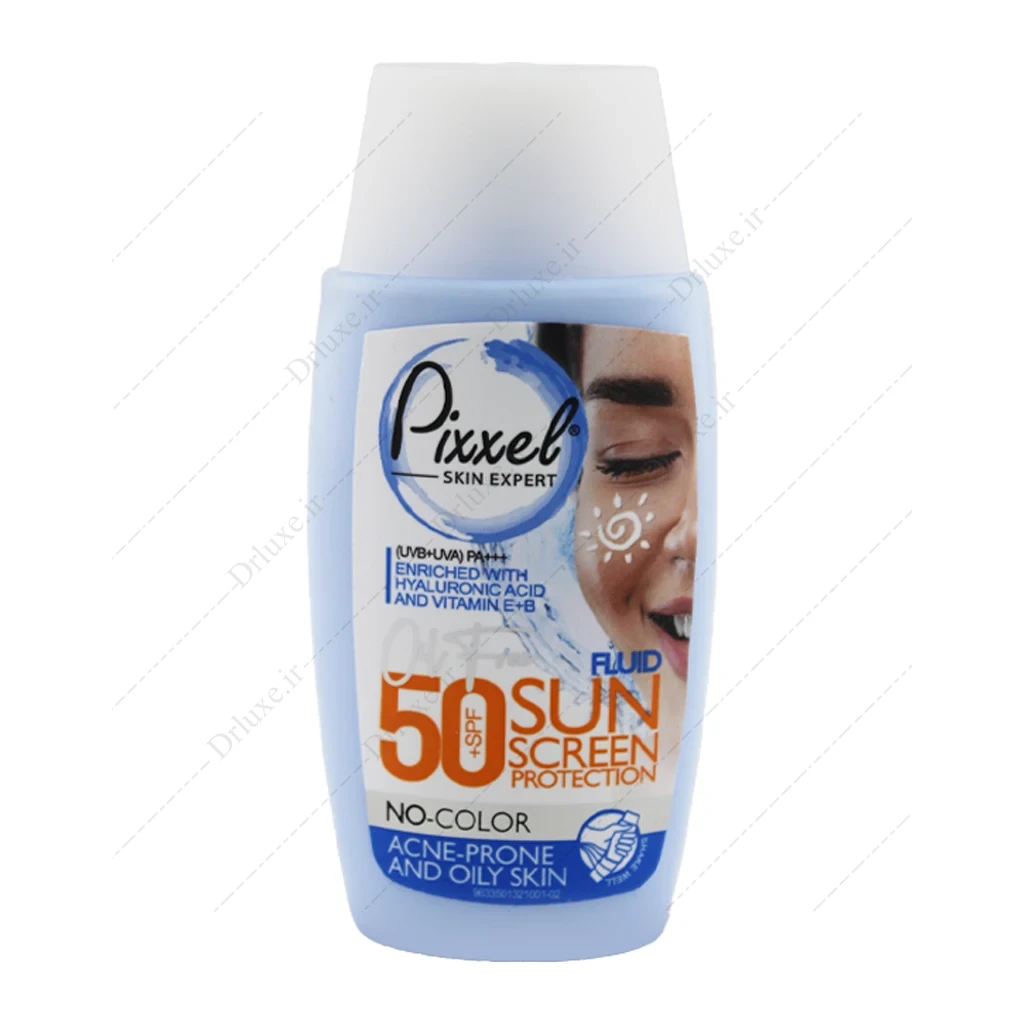 کرم ضد آفتاب SPF50 بی رنگ پوست‌‌ چرب و جوشدار پیکسل 50 میلی‌لیتر